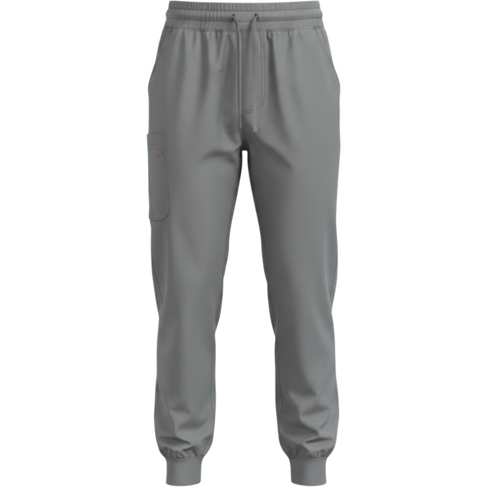 Jaanuu Mens Jogger Scrub Pants Charcoal Grey SJ202P Stretch Medical Cargo Small